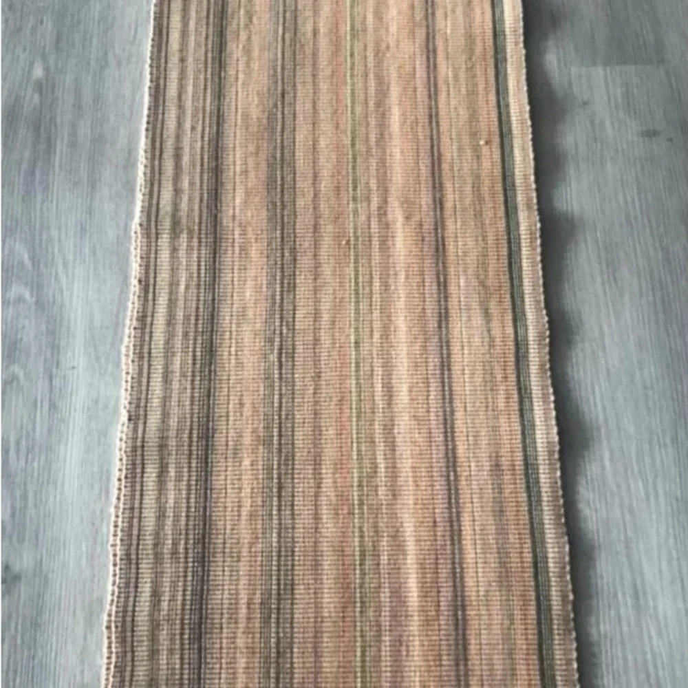 Striped Tan and Brown table runner